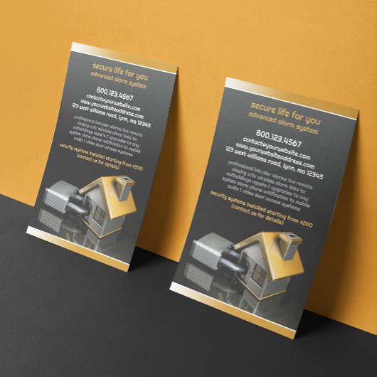 セキュリティ警報システムのチラシ チラシ