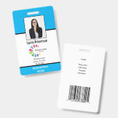 セキュリティ ID 従業員バッジ - 垂直 バッジ (正面＆裏面)