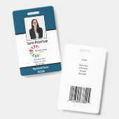 セキュリティ ID 従業員バッジ - 垂直 バッジ (正面&裏面)