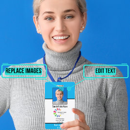 セキュリティ ID 従業員バッジ - 垂直 バッジ