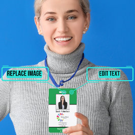 セキュリティ ID 従業員バッジ - 垂直 バッジ