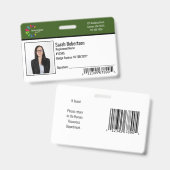 セキュリティ ID 従業員バッジ - 水平 バッジ (正面＆裏面)