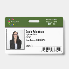 セキュリティ ID 従業員バッジ - 水平 バッジ