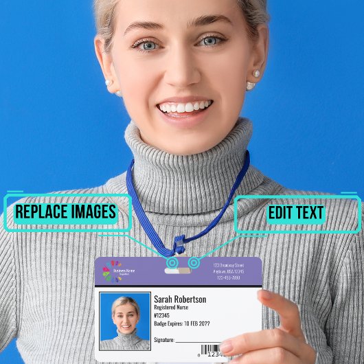 セキュリティ ID 従業員バッジ - 水平 バッジ