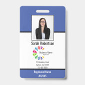 セキュリティ ID 従業員バッジ - 縦型 バッジ (正面)