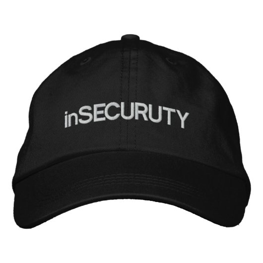 セキュリティ… inSECURITY HAT 'emを笑わせる! 刺繍入りキャップ (正面)
