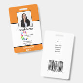 セキュリティID従業員バッジ – 垂直 バッジ (正面＆裏面)
