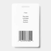 セキュリティID従業員バッジ – 垂直 バッジ (裏面)