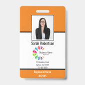 セキュリティID従業員バッジ – 垂直 バッジ (正面)