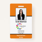 セキュリティID従業員バッジ – 垂直 バッジ (正面)