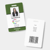 セキュリティID従業員バッジ – 垂直 バッジ (正面＆裏面)
