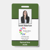 セキュリティID従業員バッジ – 垂直 バッジ (正面)