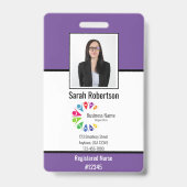 セキュリティID従業員バッジ – 垂直 バッジ (正面)