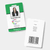 セキュリティID従業員バッジ – 垂直 バッジ (Front & Back)