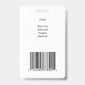 セキュリティID従業員バッジ – 垂直 バッジ (Back)