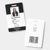 セキュリティID従業員バッジ – 垂直 バッジ (正面＆裏面)