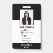 セキュリティID従業員バッジ – 垂直 バッジ (正面)