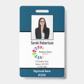 セキュリティID従業員バッジ – 垂直 バッジ (正面)