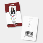 セキュリティID従業員バッジ – 垂直 バッジ (正面＆裏面)
