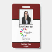 セキュリティID従業員バッジ – 垂直 バッジ (正面)