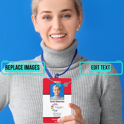 セキュリティID従業員バッジ – 垂直 バッジ