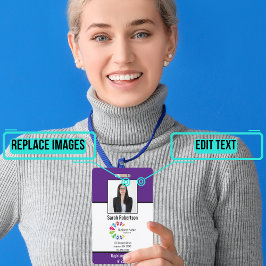 セキュリティID従業員バッジ – 垂直 バッジ