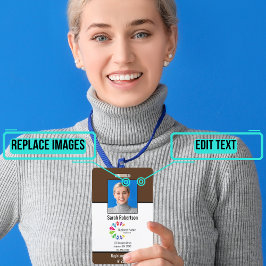 セキュリティID従業員バッジ – 垂直 バッジ