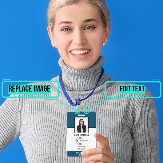 セキュリティID従業員バッジ – 垂直 バッジ