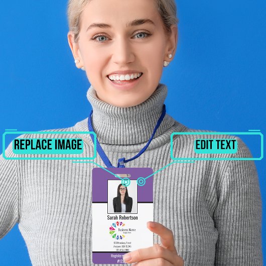 セキュリティID従業員バッジ – 垂直 バッジ