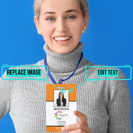 セキュリティID従業員バッジ – 垂直 バッジ
