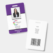 セキュリティID従業員バッジ – 垂直 バッジ (正面&裏面)