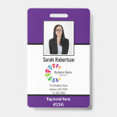 セキュリティID従業員バッジ – 垂直 バッジ (正面)