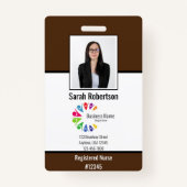 セキュリティID従業員バッジ – 垂直 バッジ (正面)