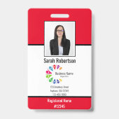 セキュリティID従業員バッジ – 垂直 バッジ (正面)