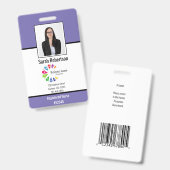 セキュリティID従業員バッジ – 垂直 バッジ (正面＆裏面)