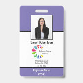 セキュリティID従業員バッジ – 垂直 バッジ (正面)