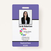 セキュリティID従業員バッジ – 垂直 バッジ (正面)