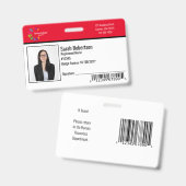 セキュリティID従業員バッジ – 水平 バッジ (正面＆裏面)