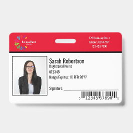 セキュリティID従業員バッジ – 水平 バッジ