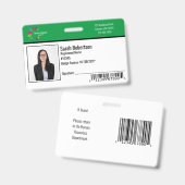 セキュリティID従業員バッジ – 水平 バッジ (正面＆裏面)