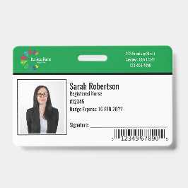 セキュリティID従業員バッジ – 水平 バッジ