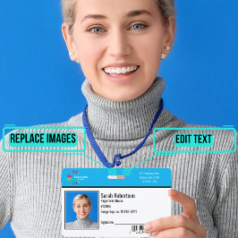 セキュリティID従業員バッジ – 水平 バッジ