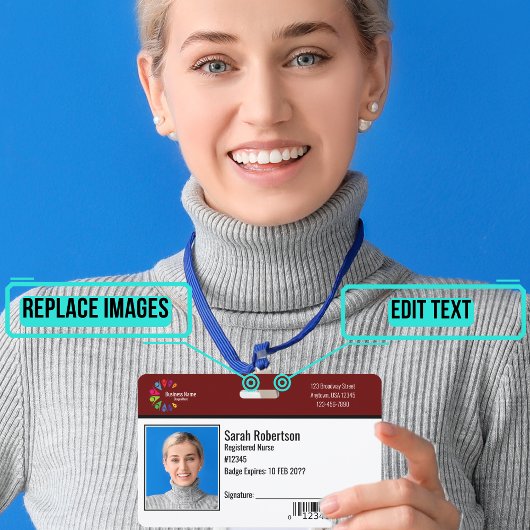 セキュリティID従業員バッジ – 水平 バッジ