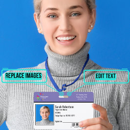 セキュリティID従業員バッジ – 水平 バッジ