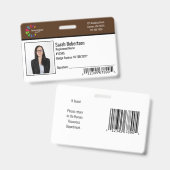 セキュリティID従業員バッジ – 水平 バッジ (正面＆裏面)