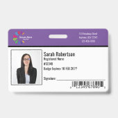 セキュリティID従業員バッジ – 水平 バッジ (正面)