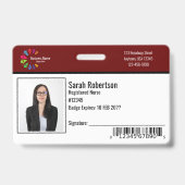 セキュリティID従業員バッジ – 水平 バッジ (正面)