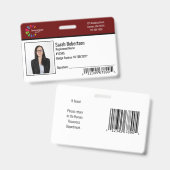 セキュリティID従業員バッジ – 水平 バッジ (正面＆裏面)