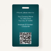 セキュリティID従業員写真QRコード会議 バッジ (裏面)