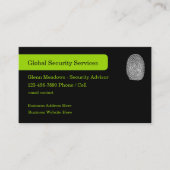 セキュリテモダンィサービス指紋テーマ 名刺 (正面)